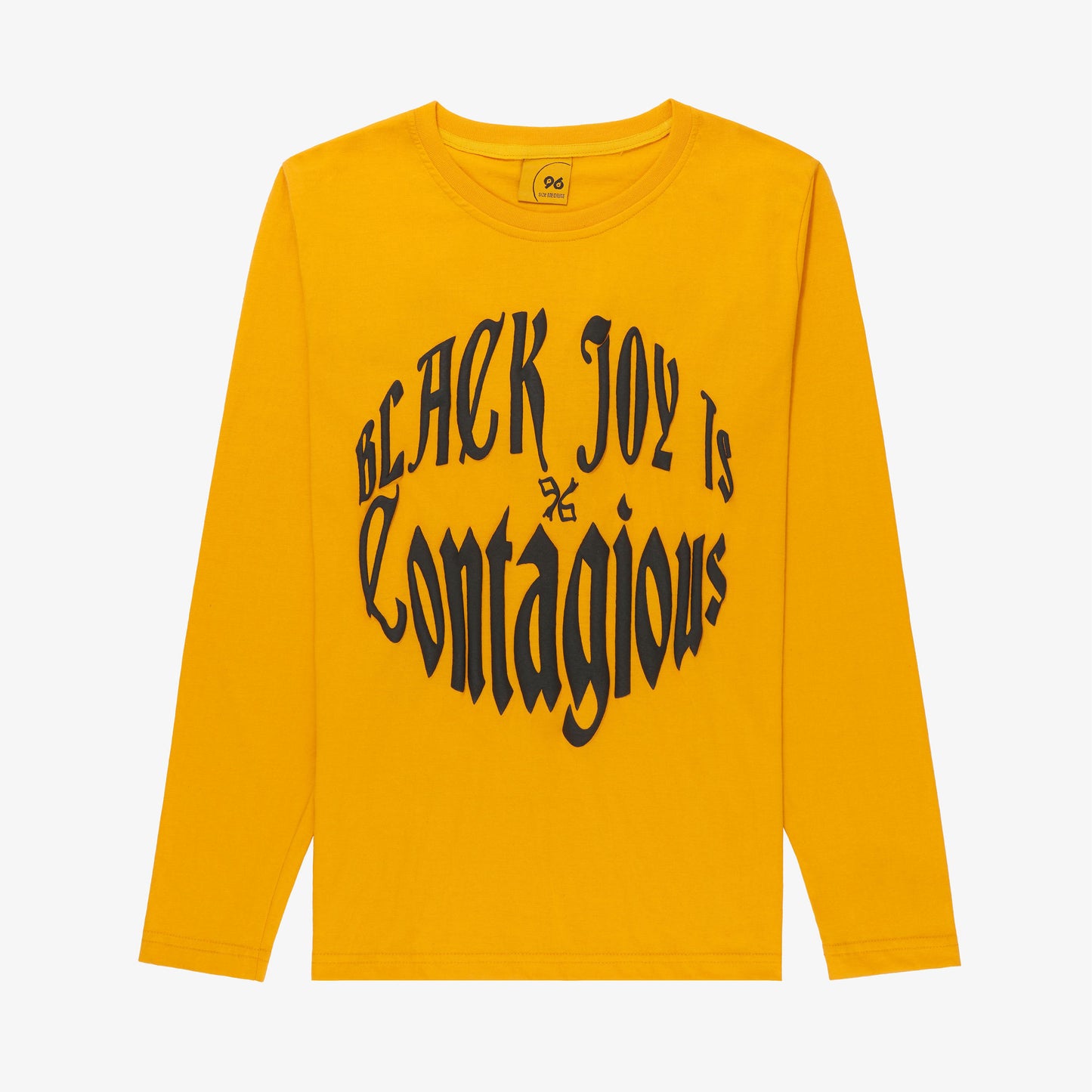 'BLACK JOY' YELLOW L/S TEE